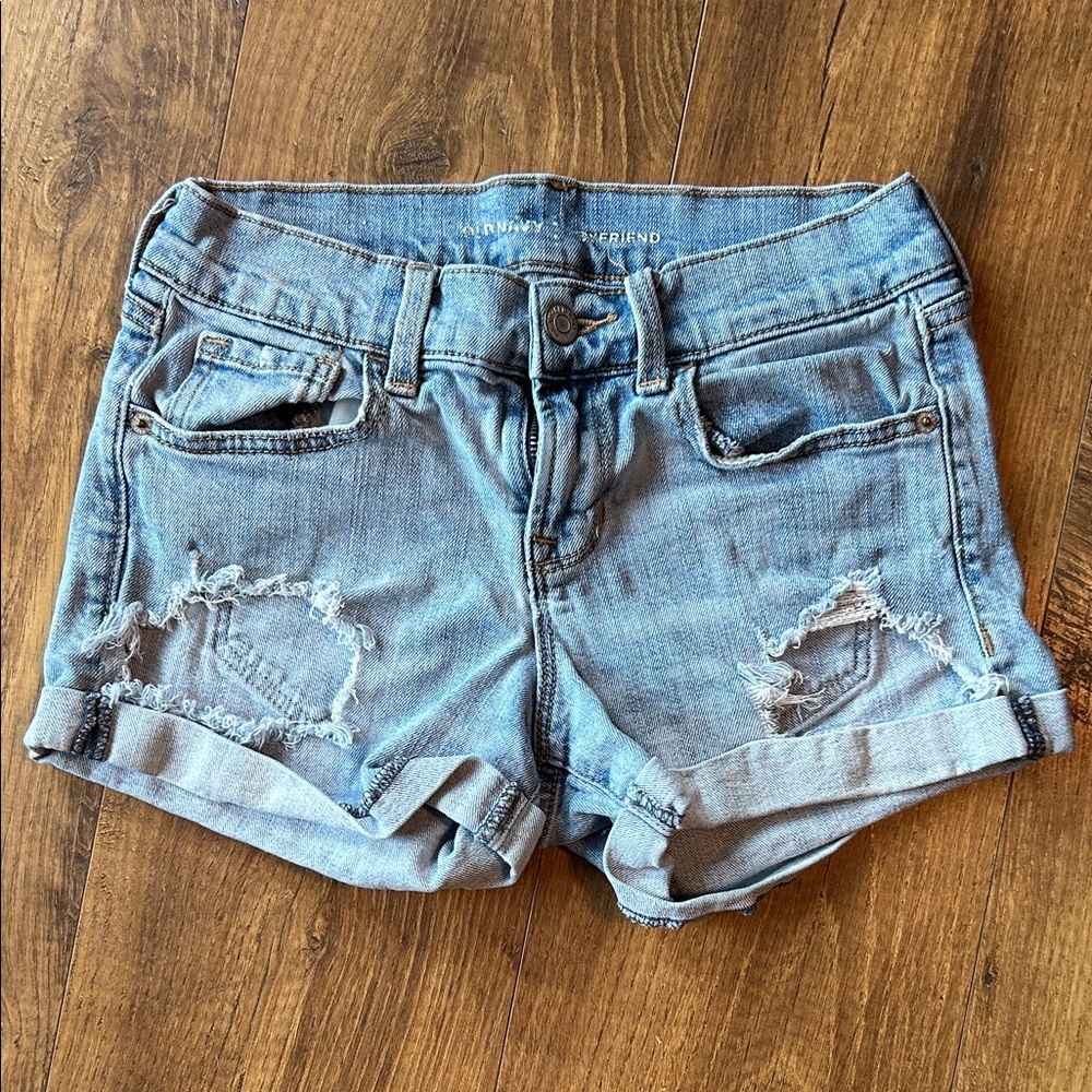 Old Navy Light Blue Distressed Jean Shorts
